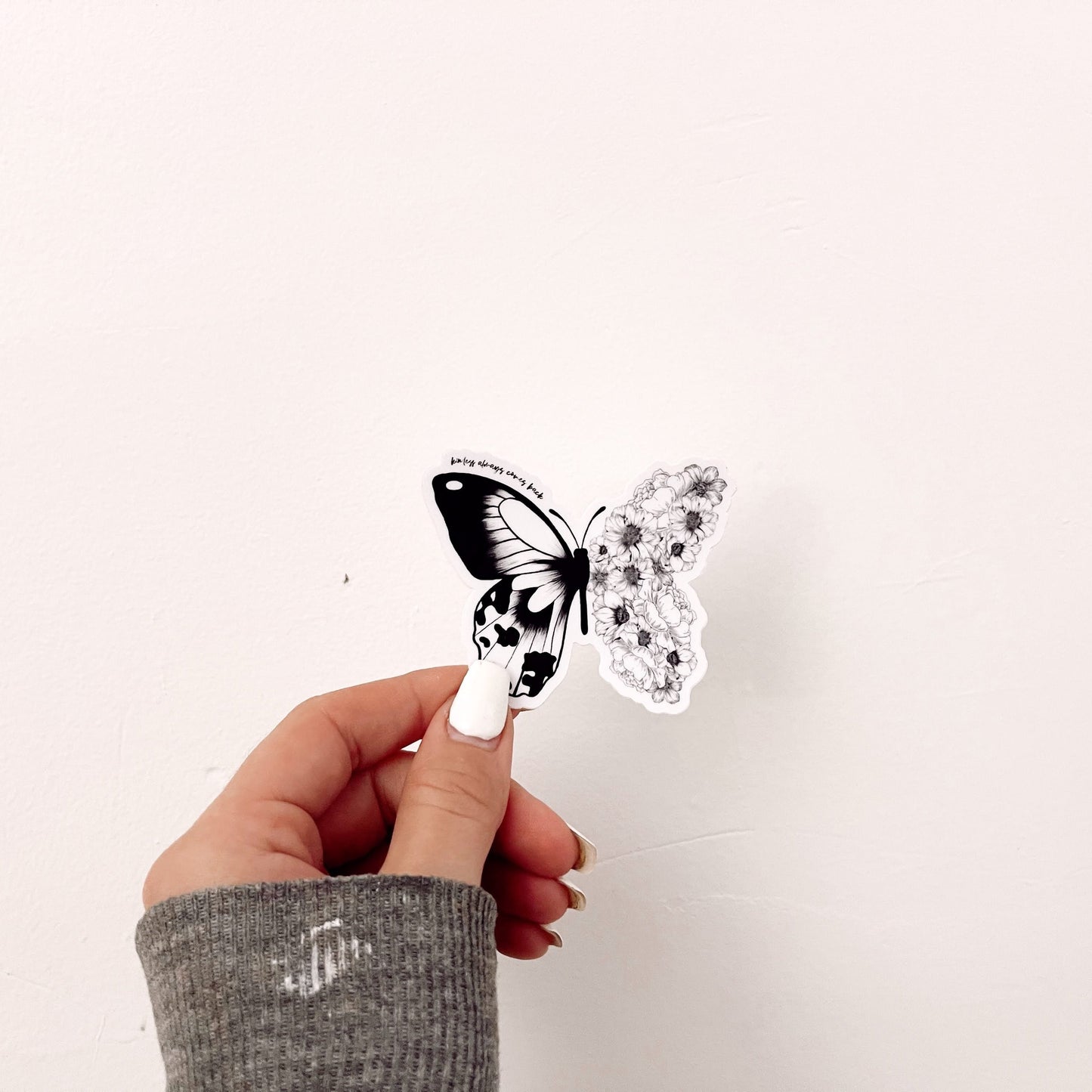 Floral Butterfly Sticker